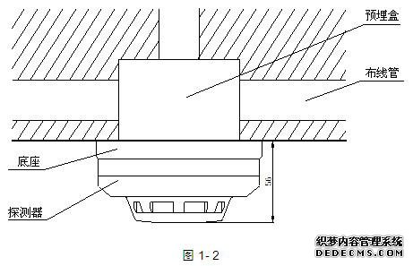 JTY-GD-G3感烟探测器安装方法示意图